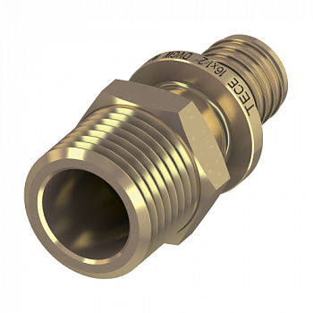 Соединение прямое с ниппелем TECEflex 32 x R 1 1/4", латунь