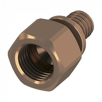 Соединение прямое с внутренней резьбой TECEflex 16 x Rp 1/2", бронза
