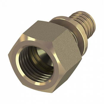 Соединение прямое с внутренней резьбой TECEflex 16 x Rp 1/2", латунь