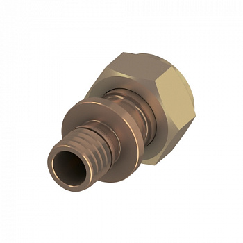Соединение прямое с накидной гайкой TECEflex 25 x 1", бронза