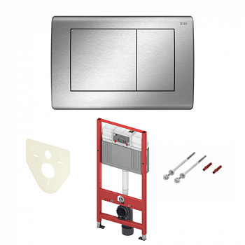 TECE K440320 Инсталляция TECEbase 2.0 в комплекте с панелью (кнопкой) смыва из нержавеющей стали TECEplanus с двумя клавишами