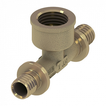 Тройник TECEflex, с внутренней резьбой 40 x Rp 1/2" x 40, латунь
